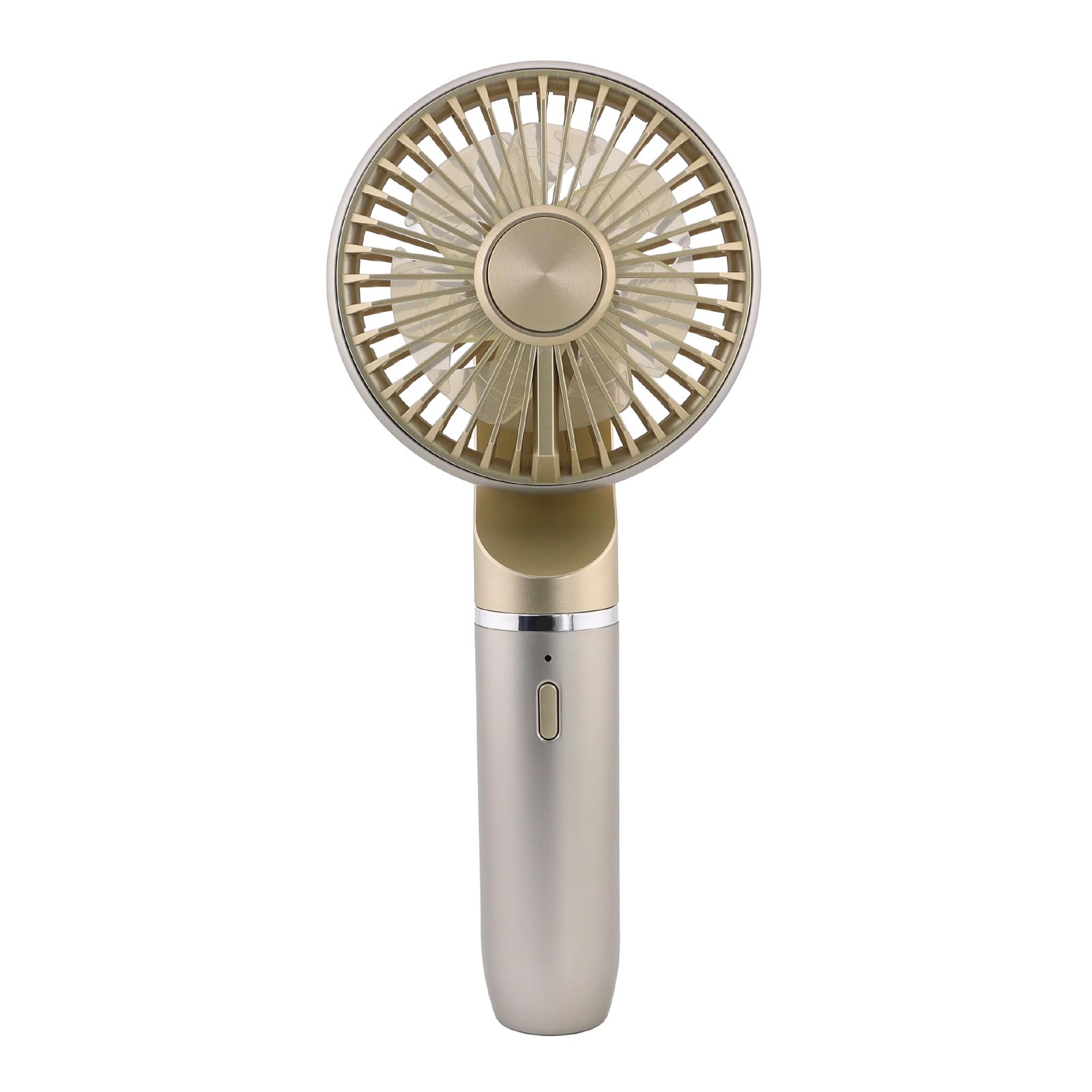 ibプレミアムハンディファン AUREA FAN 静音 ダブルファン搭載 大風量 風量4段階調整 USB Type-C 携帯扇風機 ゴールド