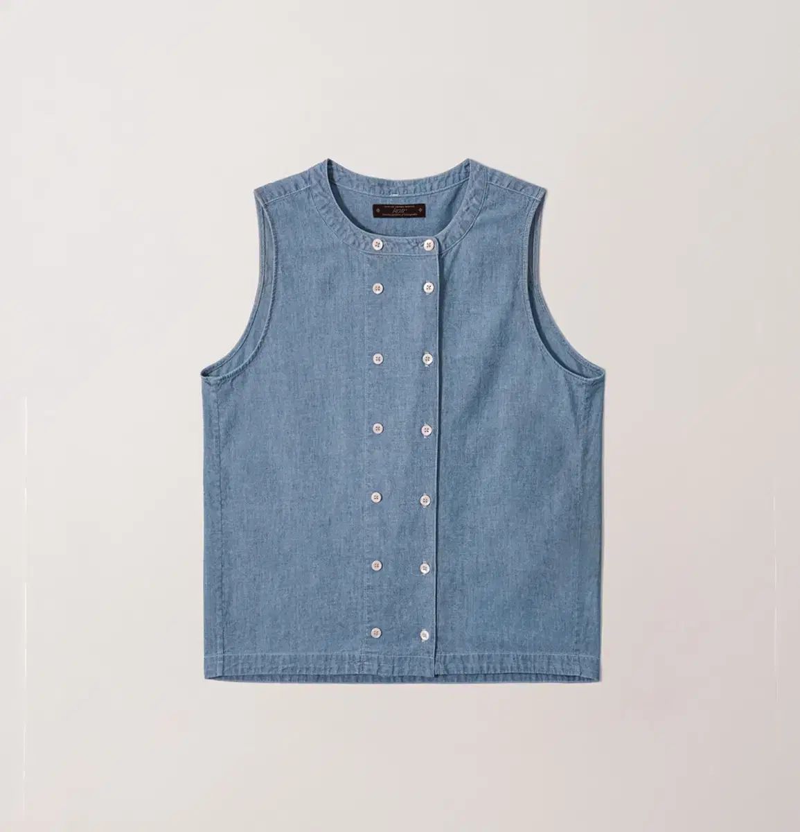カイル新商品) Double Chambray Blouse (Washed Blue) Fabric from Japan