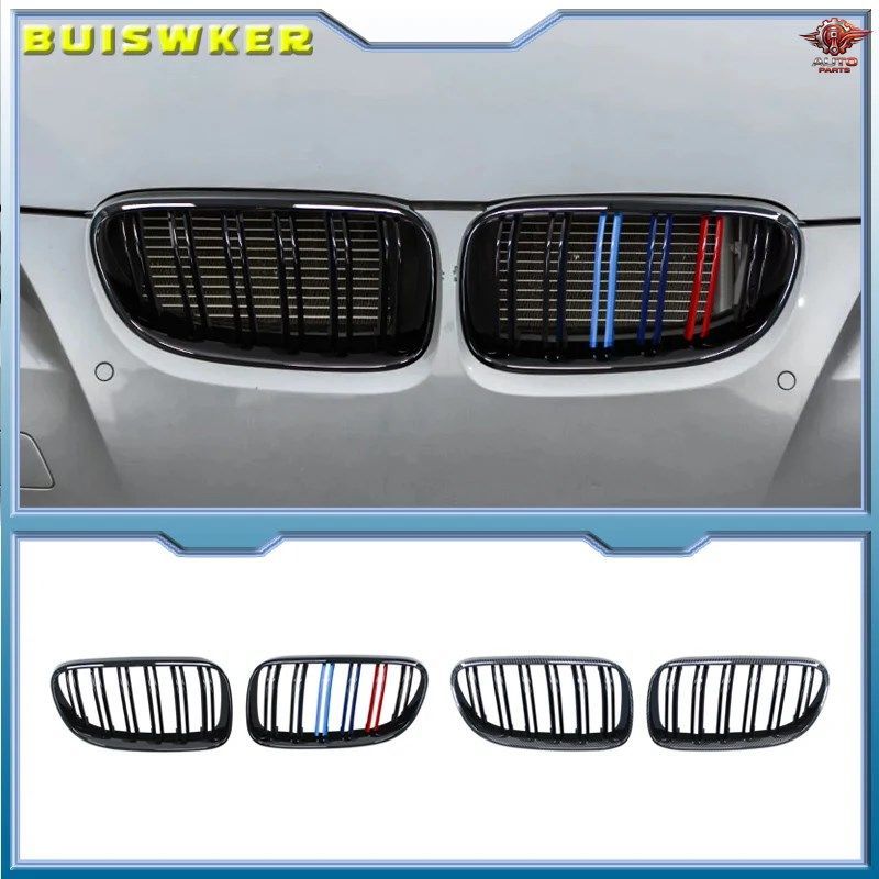 BMW E92 E93 3シリーズ 328i 335i クーペ LCI 2010-2013用 2個セット 車スタイル フロント キドニー ダブルスラット グリル