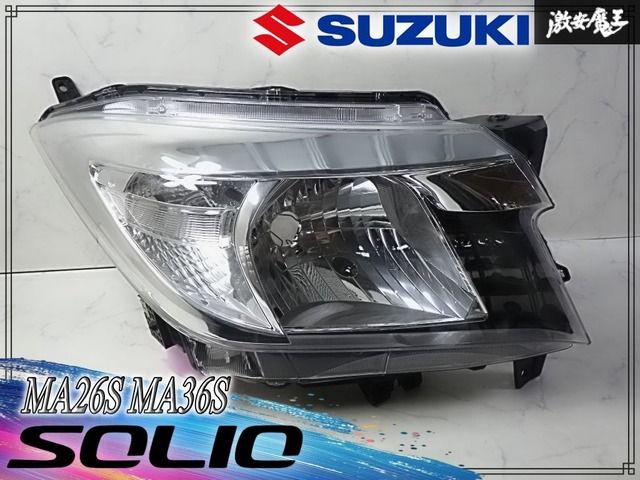 ☆レンズ綺麗☆SUZUKI スズキ 純正 MA26S MA36S ソリオ ハロゲン ヘッドライト ヘッドランプ レンズ 右 右側 運転席側 KOITO 100-59330