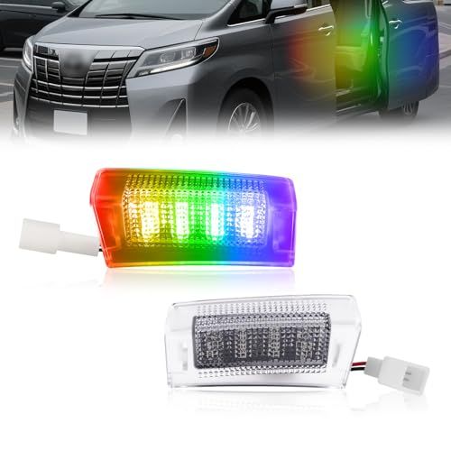 GemPro 新型 RGB カーテシランプアルファード ヴェルファイア 40系 アルファード 40 スライドドアスポットランプ4列のLED12個 ステップランプ 多種の色 ドアウェルカムライト 後席スライドドア ランプ 2個セットts 17d8e365 6,616円