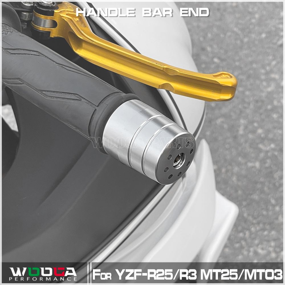 WOOGA ヤマハ YZF-R3 R25 MT-03 MT-25 2015〜2023対応 アルミハンドルバーエンドスライダー M6バランスパーツ