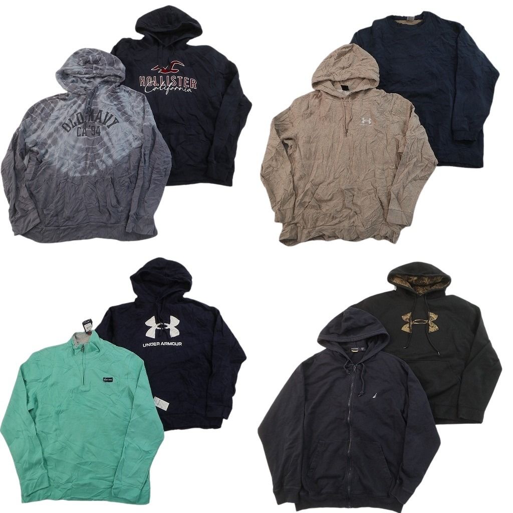 古着卸 まとめ売り ブランド スウェット 8枚セット ( メンズ XL ) デッドストック コロンビア チャップス ノーティカ 中古 古着 NF8677