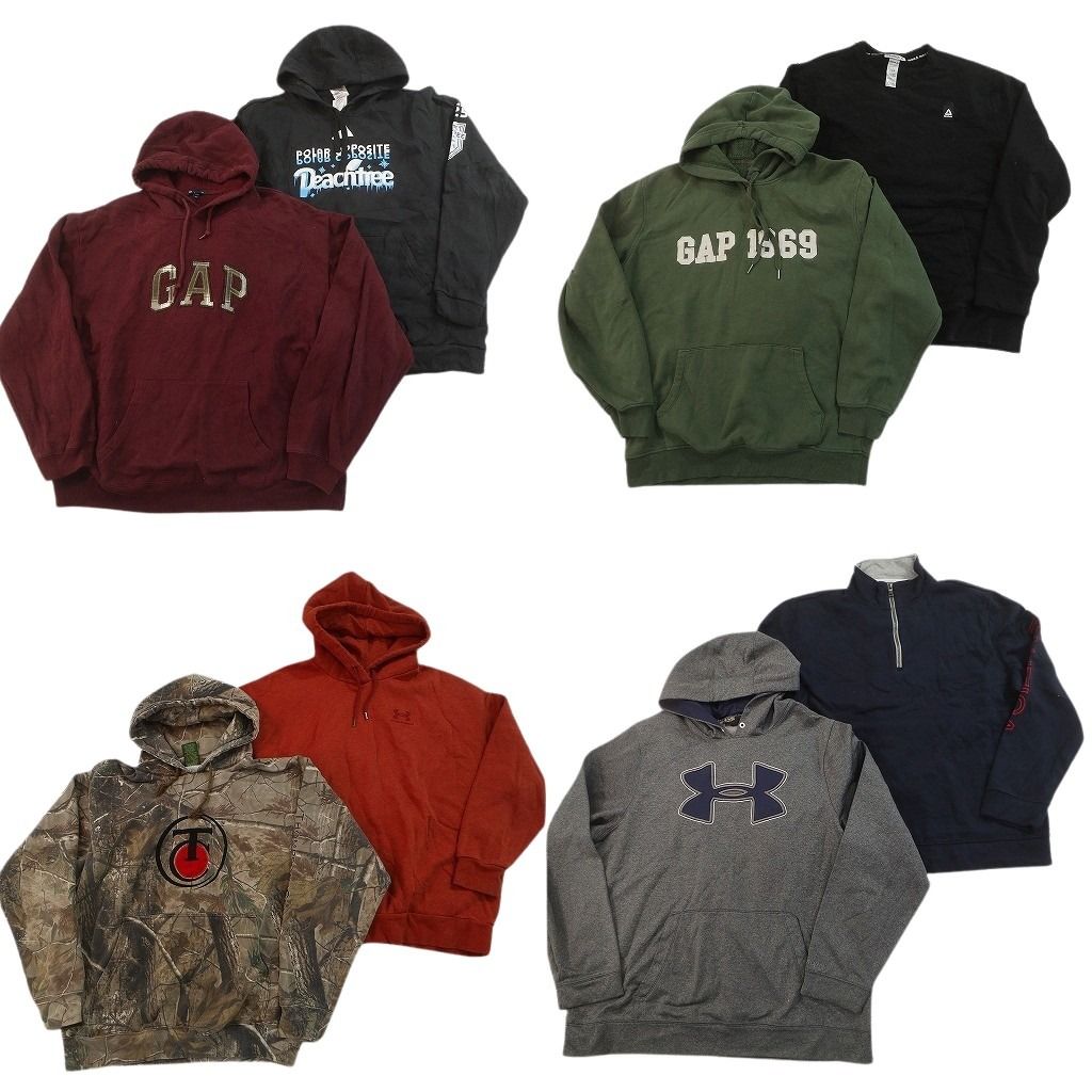古着卸 まとめ売り ブランド スウェット 8枚セット ( メンズ L/XL ) カベラス アディダス ノーティカ GAP リーボック 中古 古着 NF8745 10,082円
