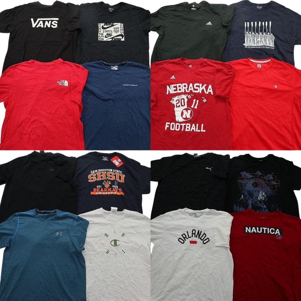 古着卸 まとめ売り ブランドMIX Tシャツ 16枚セット ( メンズ XL ) チャンピオン ナイキ アディダス アンダーアーマー 中古 古着 NF8790 14,322円