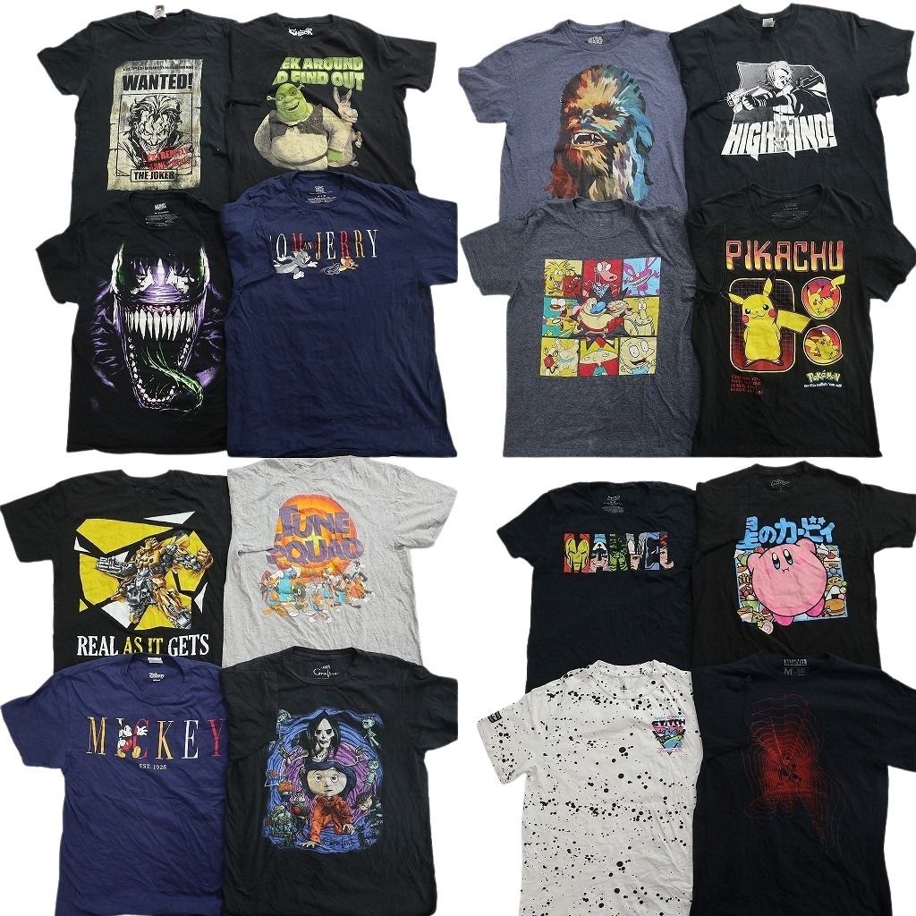 古着卸 まとめ売り キャラクター Tシャツ 16枚セット ( メンズ M ) トムとジェリー カービィ ポケモン スターウォーズ 中古 古着 NF8827 14,508円