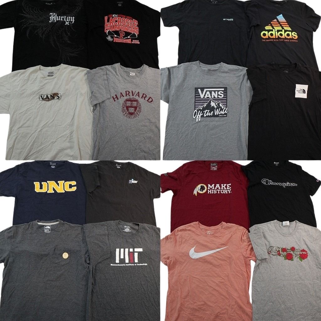 古着卸 まとめ売り ブランドMIX Tシャツ 16枚セット ( メンズ L ) ノースフェイス チャンピオン コロンビア 中古 古着 NF8846 13,206円