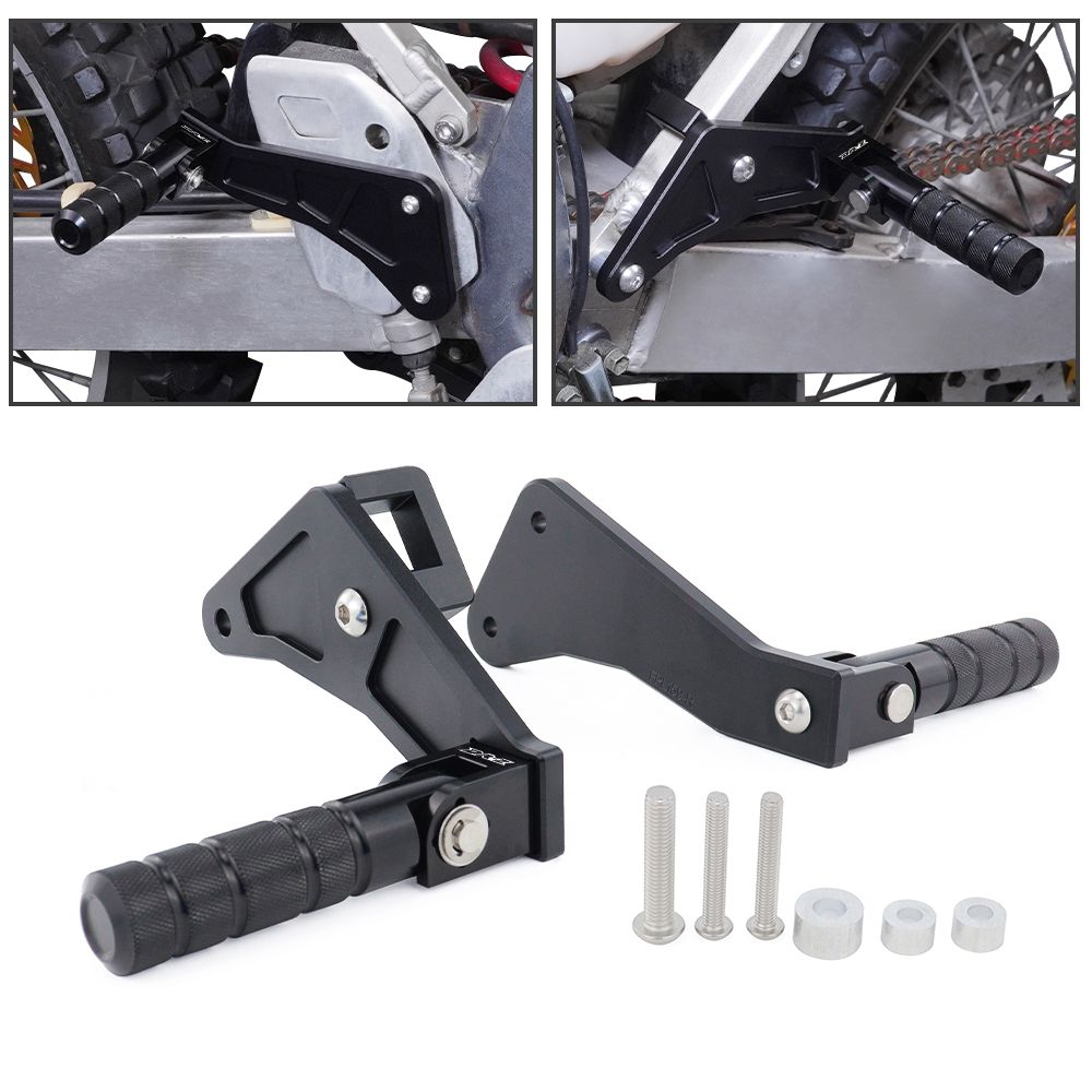 Xracingmoto スズキ DRZ400 S SM E 2000〜2004対応 アルミ製折りたたみ式リアフットペグ パッセンジャーフットレスト