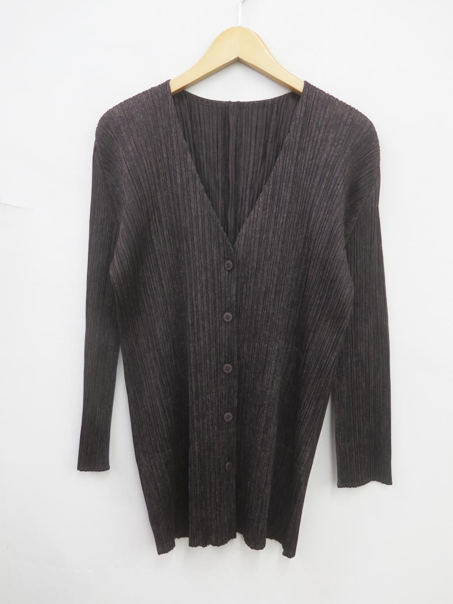 ★9361☆PLEATS PLEASE ISSEY MIYAKE プリーツプリーズイッセイミヤケ PP83-JJ162 プリーツカーディガン　美品　3