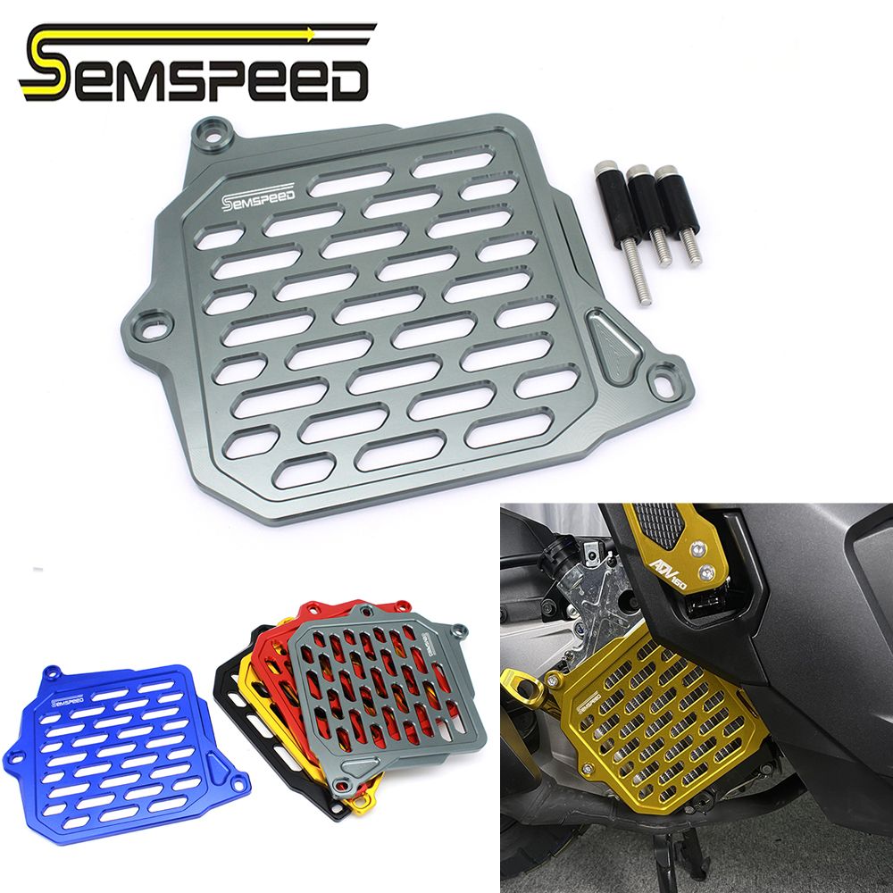 Semspeed ホンダ PCX125 PCX160 2008〜2024対応 CNCアルミ ラジエーターカバープロテクター ヒートシンクグリルキャップ ネジ付き