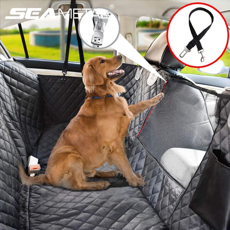 SEAMETAL ペット用リアシートカバー 犬用シートプロテクター オックスフォード生地 4シーズン対応