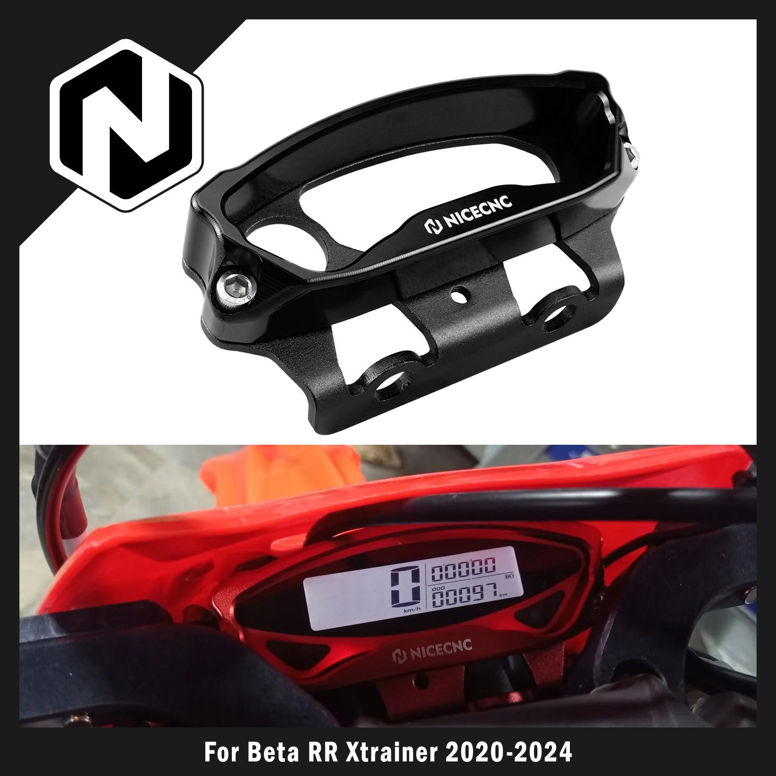 NICECNC ベータ Xtrainer 300 RR 125 RR 200 RR 250 RR 300 RR 350 RR 390 RR 430 RR 450 RR 480 RR 498 2020〜2024対応 スピードメーターガードカバー アルミ製