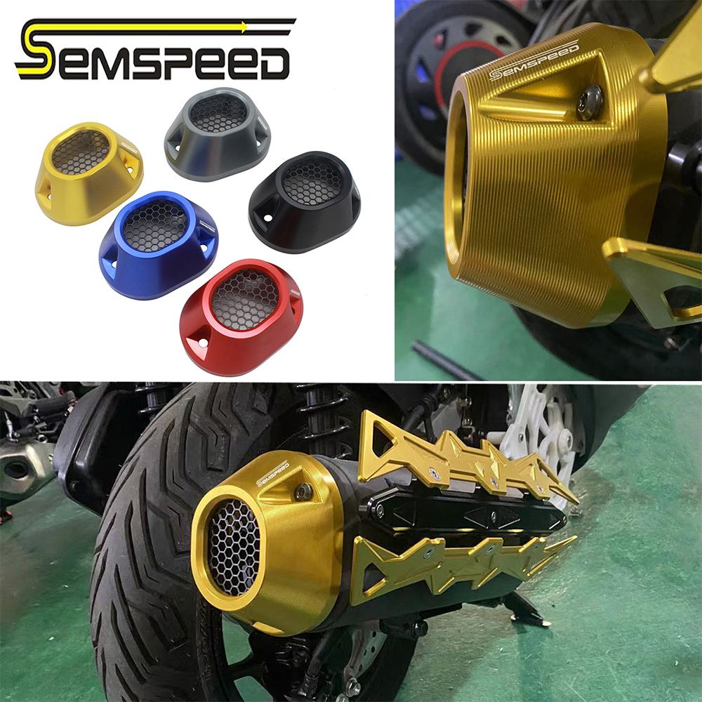 SEMSPEED ホンダ PCX125 PCX160 2021〜2024対応 排気テールカバー マフラーキャップ 保護ガード アルミ製
