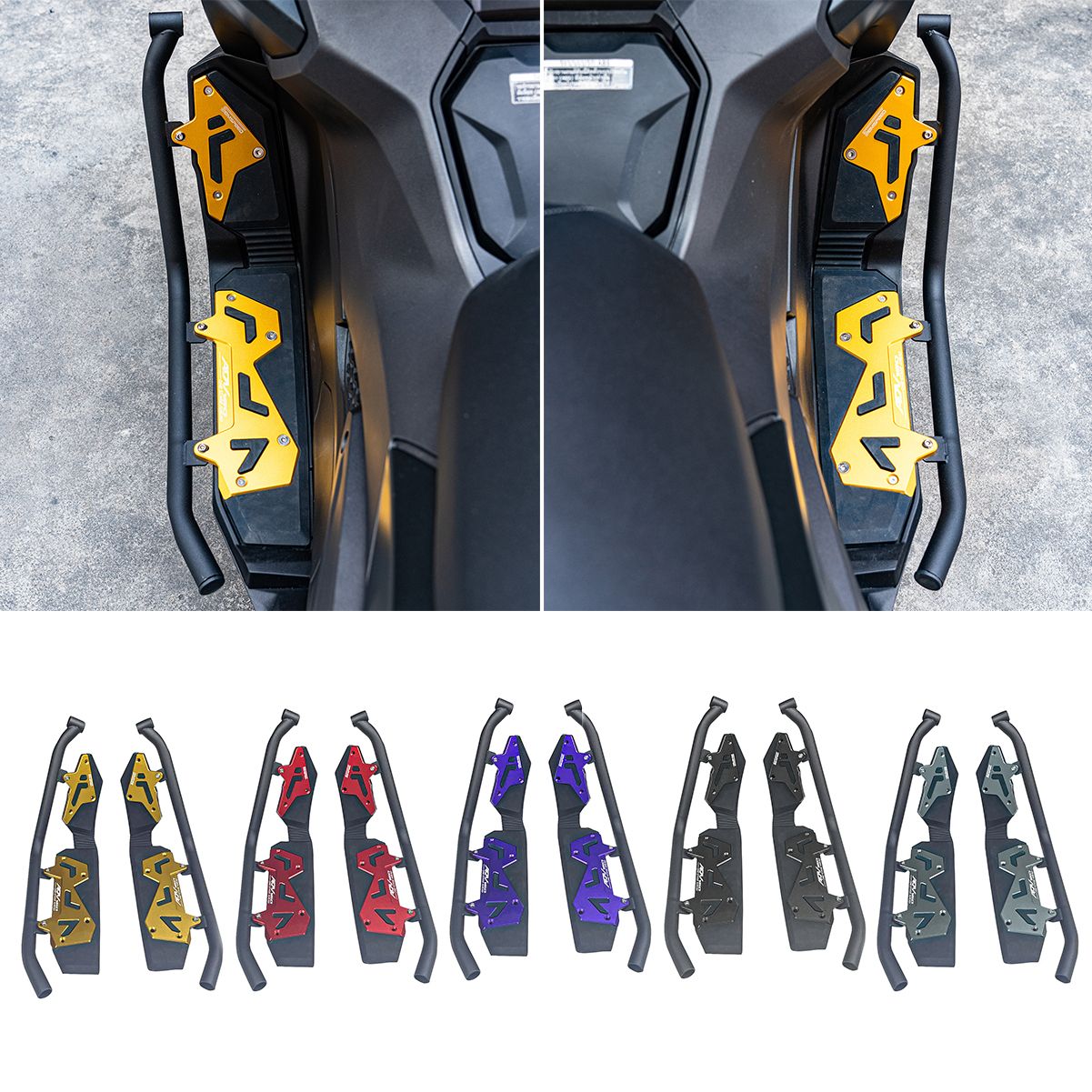 SEMSPEED ホンダ ADV160 2022〜2023対応 CNCアルミ フットレストペダルプレート 取付ネジ付き