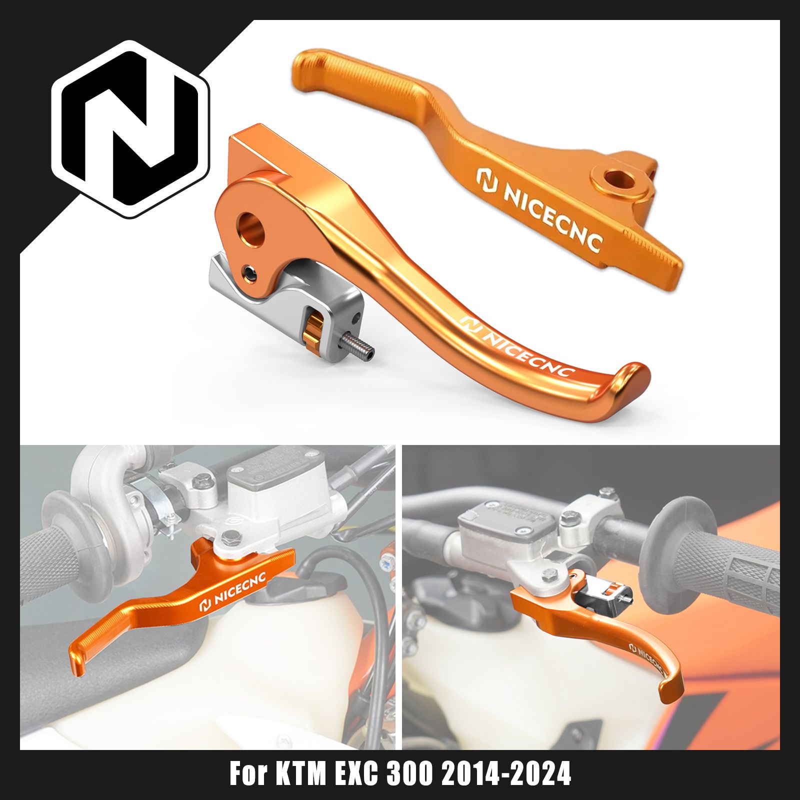 NICECNC KTM 2014〜2024 EXC300 EXC250 EXCF350 EXC450 SX125 SXF250 SXF450 XCW300 XC XCF対応 ショートブレーキクラッチレバー 16,157円
