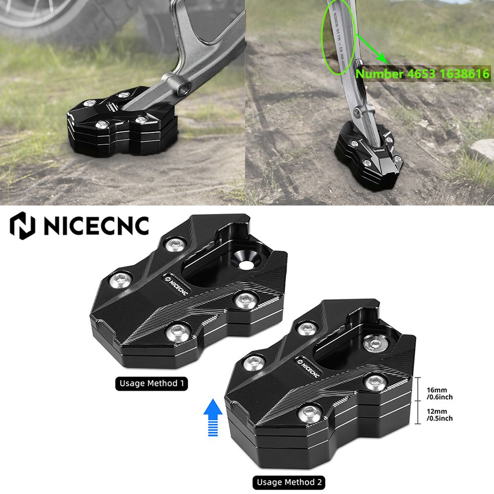 NICECNC BMW R1300GS R1300GSA 2024〜2025対応 サイドスタンド拡張プレート 拡大パッド 交換品番4653 1638616 9,308円