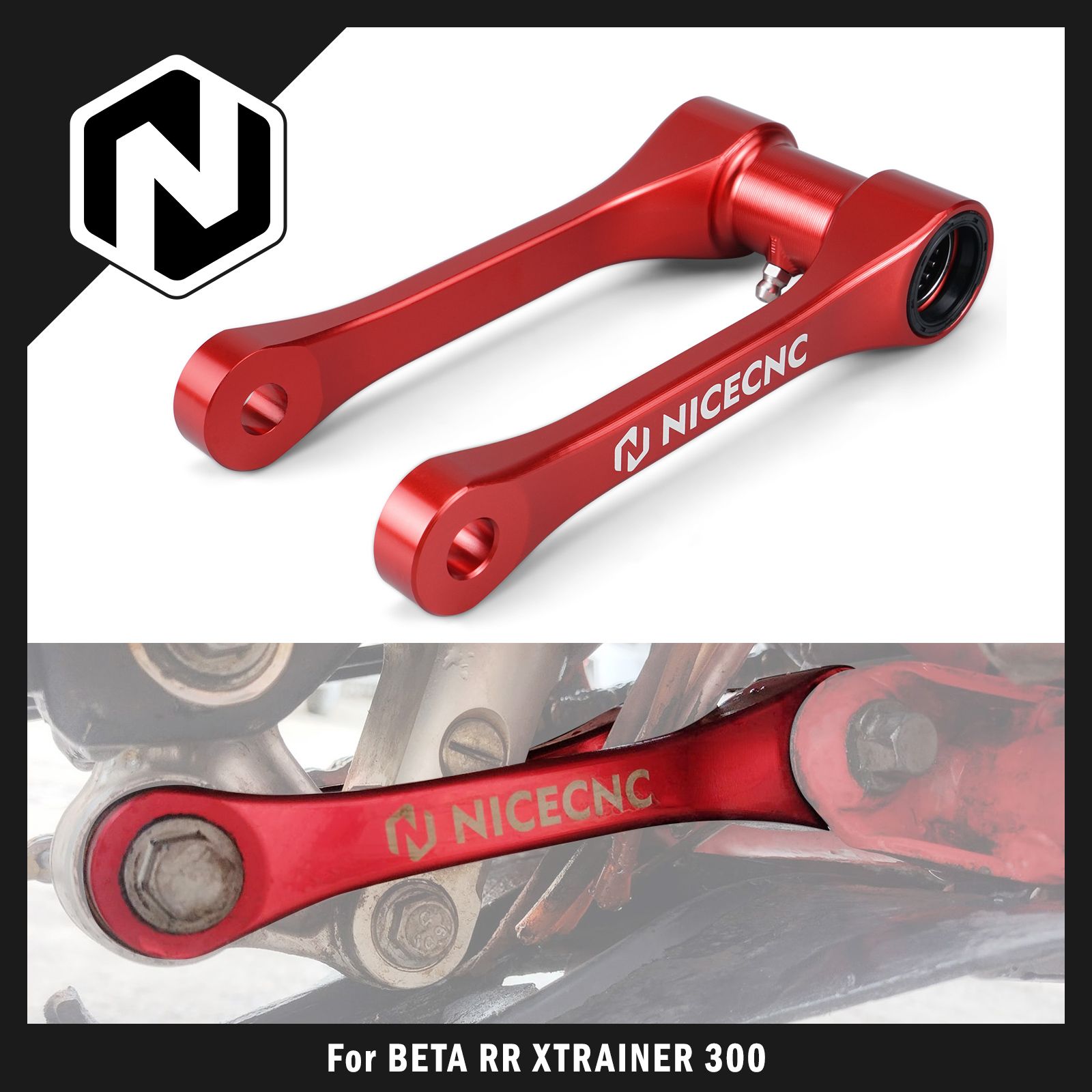 NICECNC ベータ RR125 RR250 RR300 RR350 RR390 RR430 RR480 RR498 2013〜2026 Xtrainer300 2015〜2026対応 1.25インチ30mmローダウンリンクキット