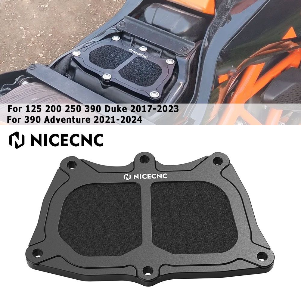 NICECNC KTM 390アドベンチャー 2021〜2024 125/200/250/390デューク 2017〜2023 ハスクバーナ スヴァルピレン ヴィプリレン 401 2021〜2023対応 エアフィルターボックスカバー アルミ製