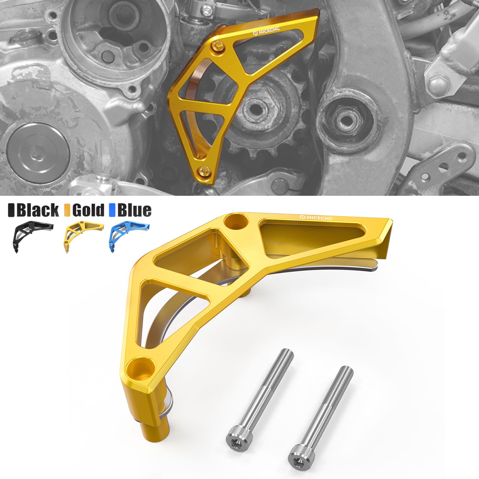 NICECNC スズキ DR-Z400S DR-Z400SM DRZ400S DRZ400SM 2000〜2024対応 フロントスプロケットガード チェーンカバープロテクター 10,382円