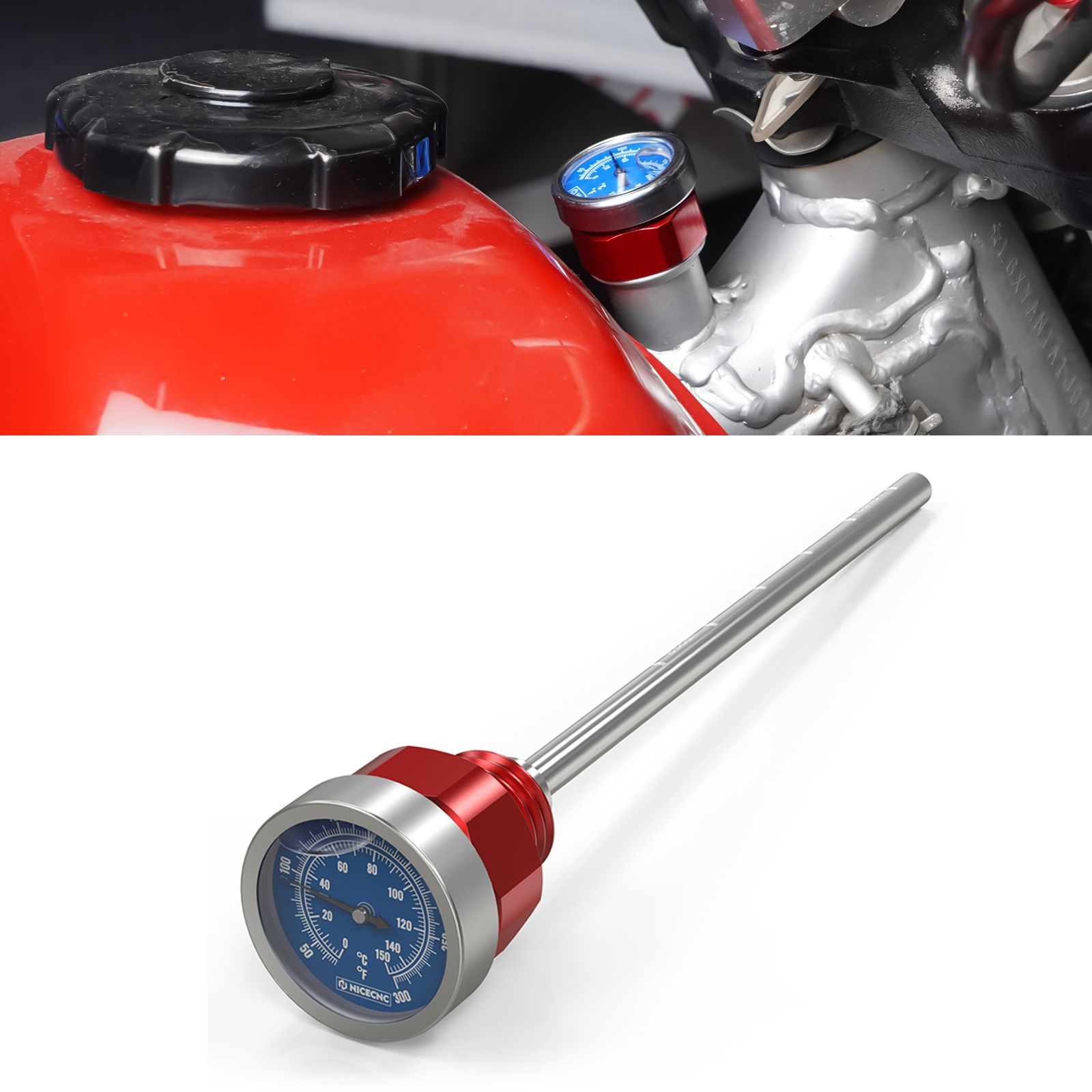 NICECNC ホンダ XR650L 1993〜2025対応 オイル温度計ディップスティック