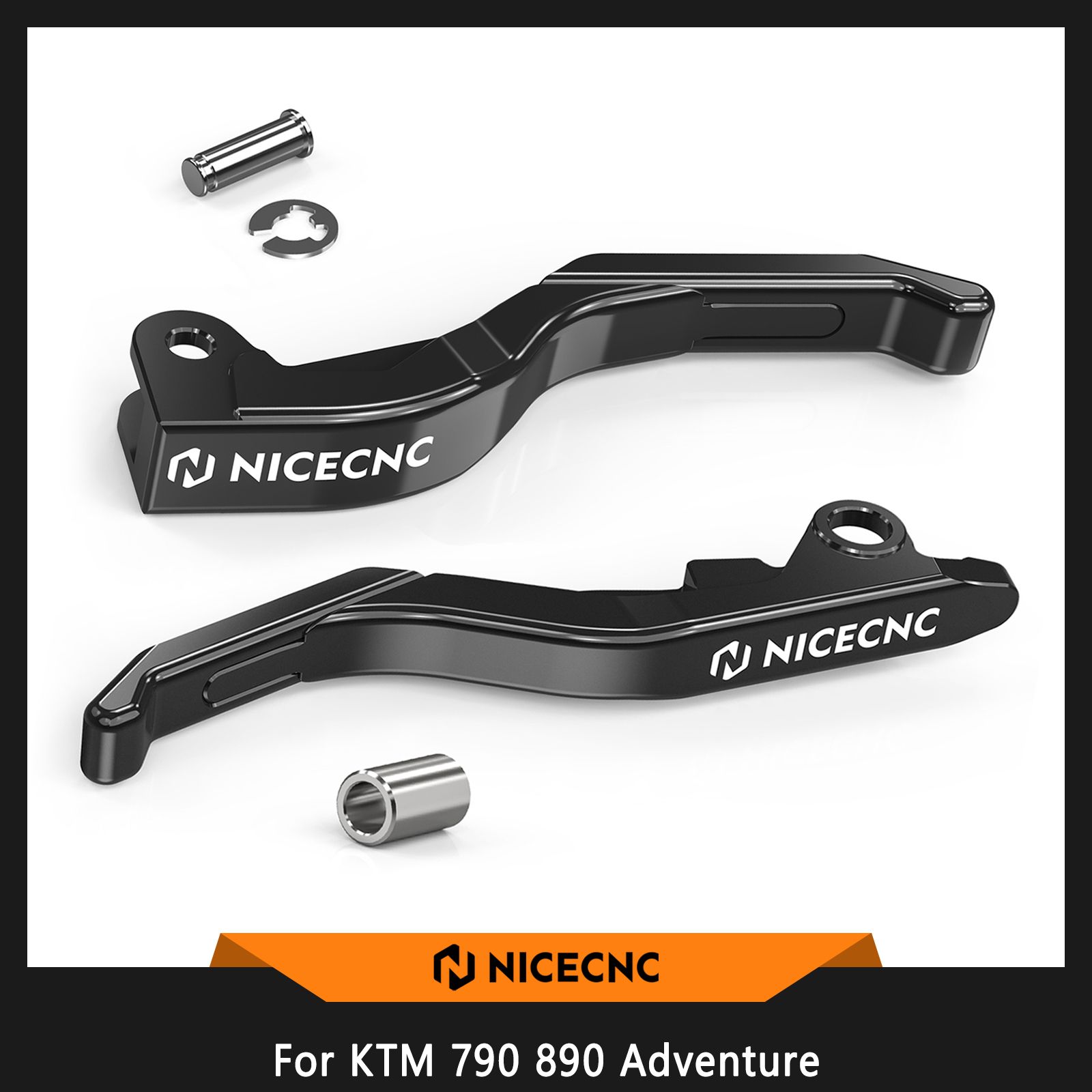 NICECNC KTM 790 890アドベンチャー 2019〜2025 ハスクバーナ ノルデン901 2022〜2025対応 調整式ブレーキ&クラッチレバー