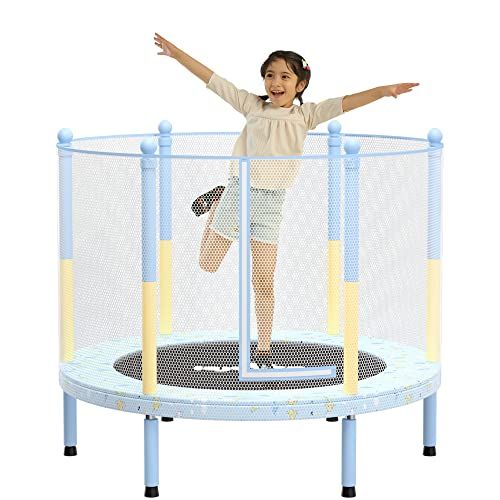 msLEJUMP 子供用トランポリン 静音設計 耐荷重50KG 室内&室外 安定 丈夫 飛び出し防止安全保護ネット付き 家庭用 お庭で遊園地気分 天気に影響されず 高反発力 耐衝撃性 高耐久性 高弾性 美脚 衝撃吸収 エクササイズ トレーニング 滑り止め ダイ