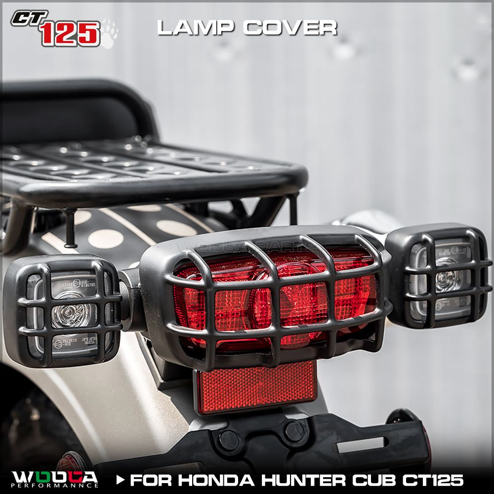 WOOGA ホンダ ハンターカブ CT125 トレイル125 2020〜2025対応 ランプカバーセット ウインカー テールライト ヘッドライトカバー ブラック