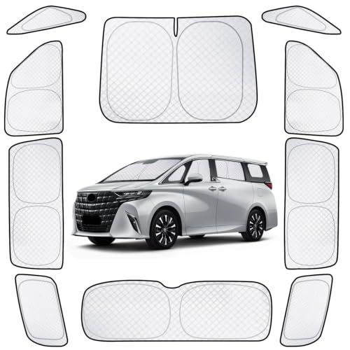 ZATOOTO 車 サンシェード アルファード/ヴェルファイア 40系 2024年~現行 ALPHARD 40系専用 10枚セット カーテン 車用 サンシェード 断熱 遮光シェード 全窓目隠し 車窓日よけ 車中泊グッズ アウトドア 日除け 防 89b934ee