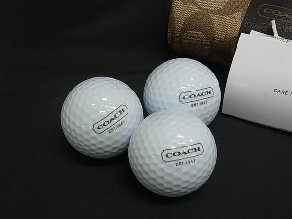 ■ Like New ■ Coach Coach Golf Ball Pouch Included White FH5223