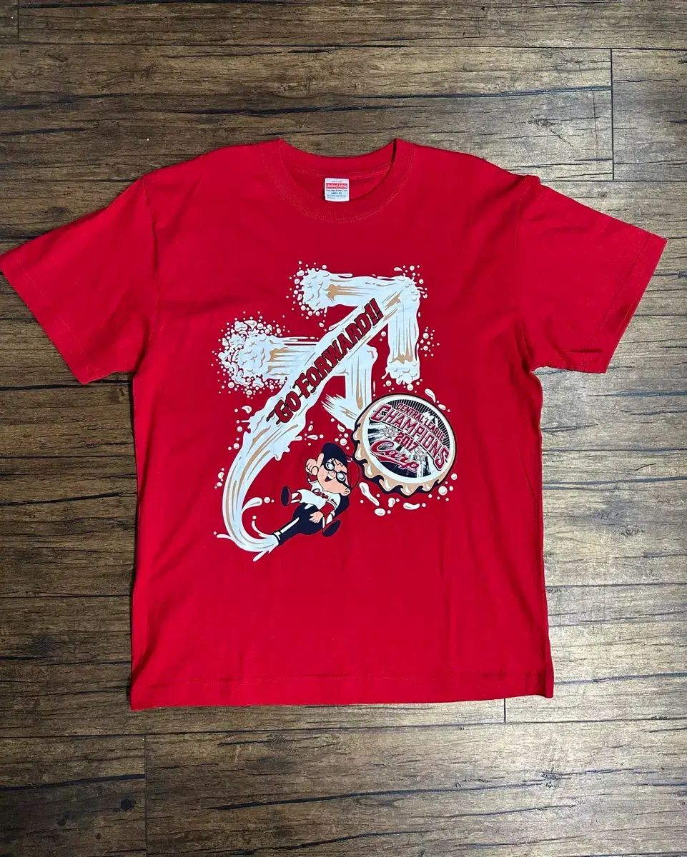 日本広島東洋カープ 2017 セントラル・リーグ優勝記念 公式Tシャツ L レッド United Athle 6,804円