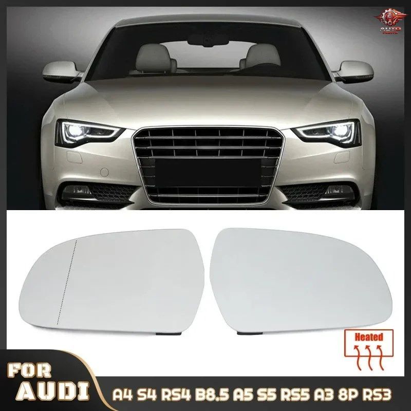 ウィングミラーガラス Compatible With A4 2010-2016 For A6 2007-2011 For Allro Audi A3, A4, A6, A8, RS4, RS6, S3, S4, S6, S8 / Skoda Fabia / Skoda Octavia  / VW Bora, Golf Mk4, Passat Heated Wing Mirror Glass With Blue Tinted ...