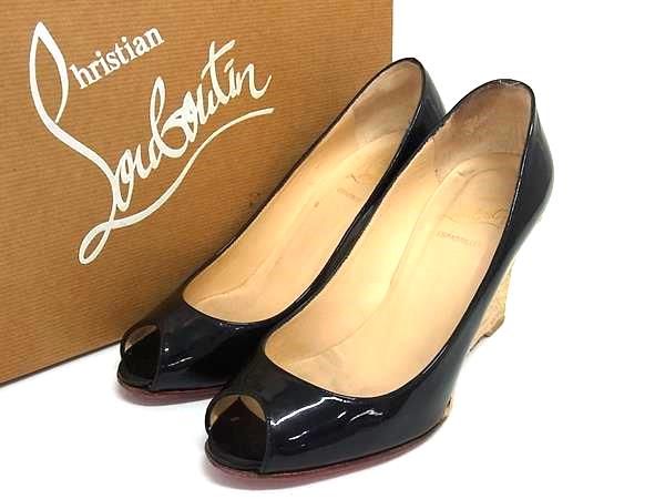 Christian Louboutin クリスチャンルブタン パテントレザー ウェッジ