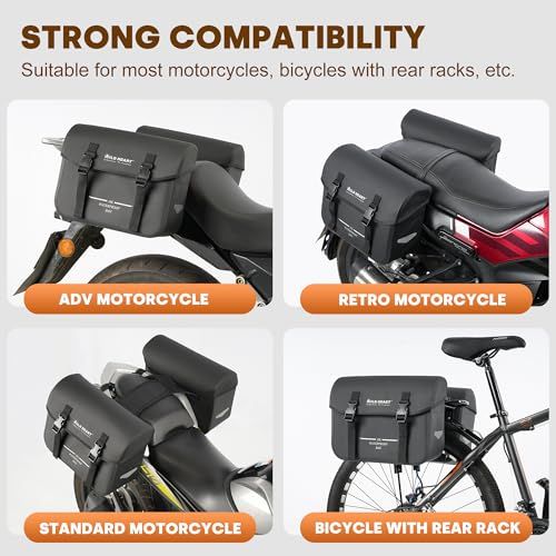 WILD HEART オートバイサドルバッグ防水バッグレトロテールバッグ 20L (10L*2) スポーツスターソフトテールダイナロードキング用レインカバー不要送料無料 8a03f95a