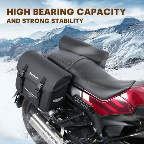 WILD HEART オートバイサドルバッグ防水バッグレトロテールバッグ 20L (10L*2) スポーツスターソフトテールダイナロードキング用レインカバー不要送料無料 8a03f95a