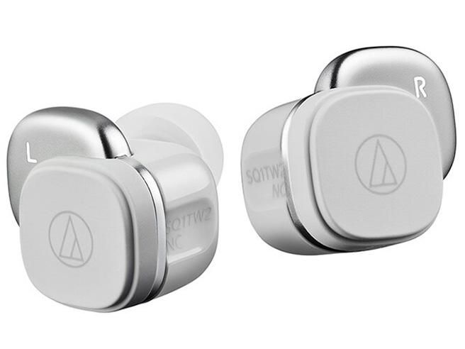 【新品・3営業日で発送】audio-techinca 完全ワイヤレスイヤホン グレー Bluetooth ノイズキャンセリング機能搭載 外音取り込み テレワーク