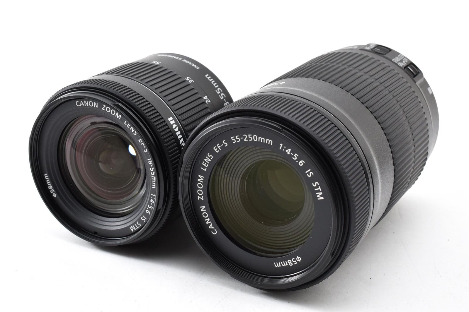 【レンズのみ】EOSkissx9 18-55mm 55-250mm 実用品 箱あり Canon キャノン EOS Kiss x9i / EF-S 18-55mm 3.5-5.6