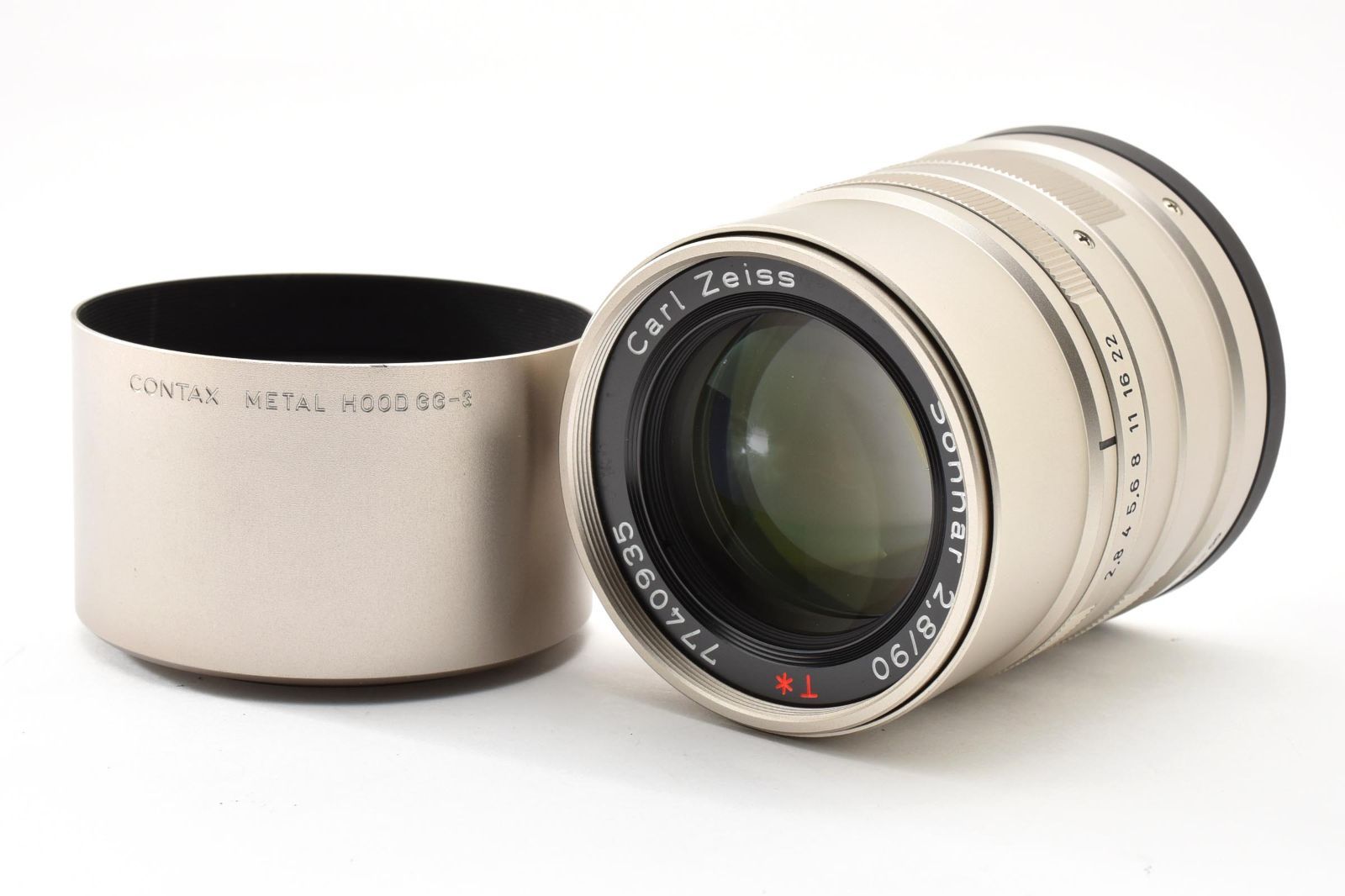 ★外観美品★ コンタックス CONTAX Carl Zeiss Sonnar T* G 90mm F2.8 クローム #2570