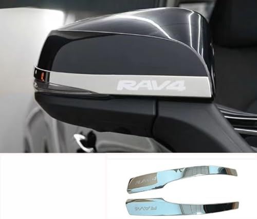 RAV4 対応 5代目 2019年11月?サイドミラー モール ドアミラー ライン カバー バックミラー 装飾フレーム 外装品 (RAV4 マット銀)t