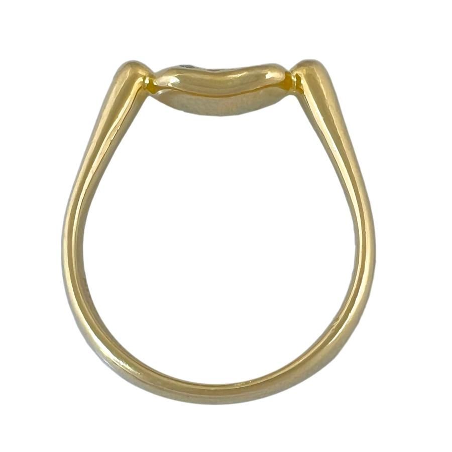 TIFFANY&Co. ティファニー リング ビーン ダイヤ パヴェ 750 K18 YG エルサ ペレッティ 12号 指輪 TIFFANY&Co. ティファニー リング ビーン ダイヤ パヴェ 750 K18 YG エルサ ペレッティ 12号 指輪
