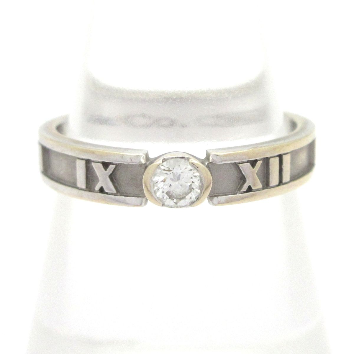 TIFFANY&Co.(ティファニー) リング アトラス K18WG×ダイヤモンド 1Pダイヤ/ダイヤ約0.1カラット/総重量：3.4g