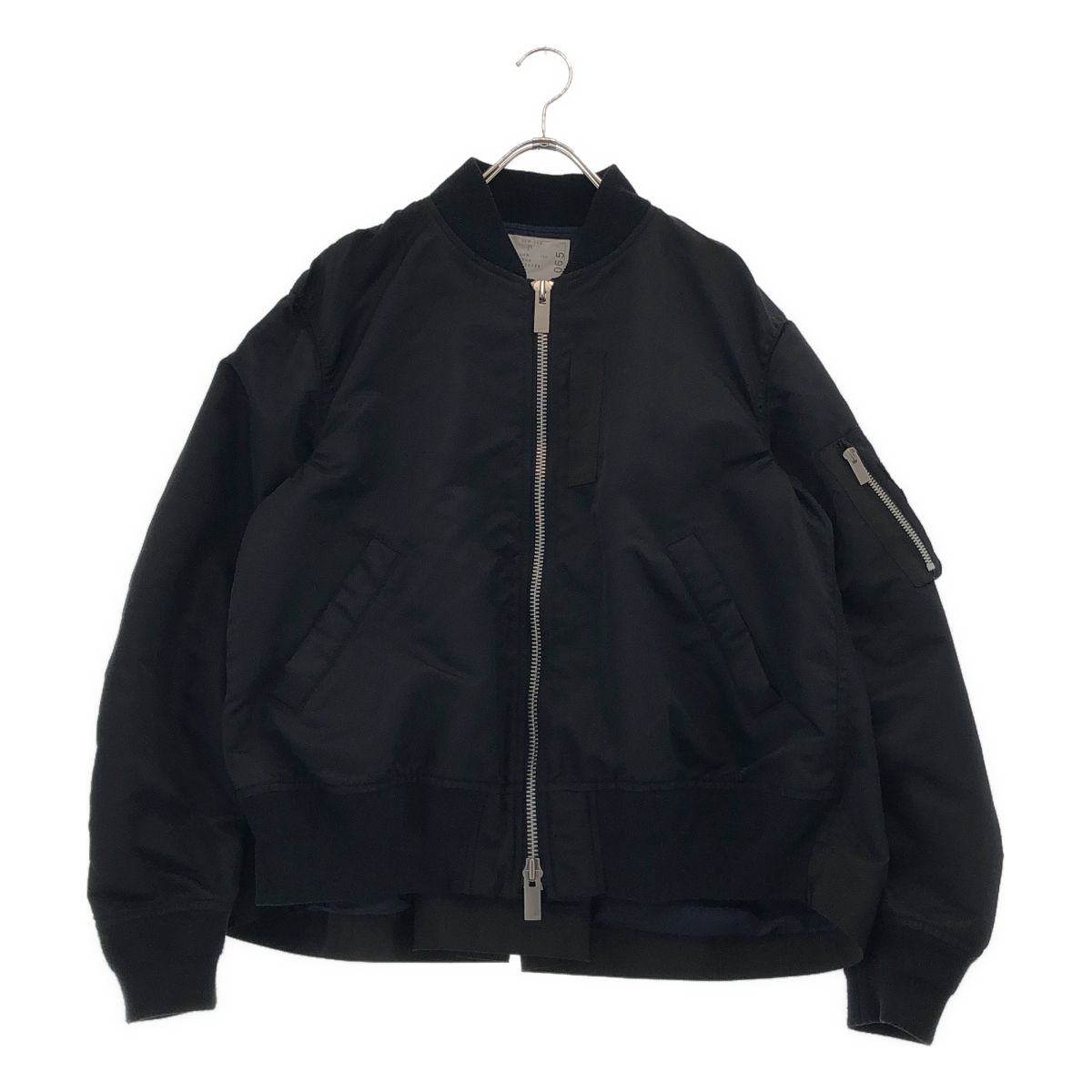 sacai / サカイ | Nylon Twill Blouson ボンバージャケット | 3 | ブラック | レディース