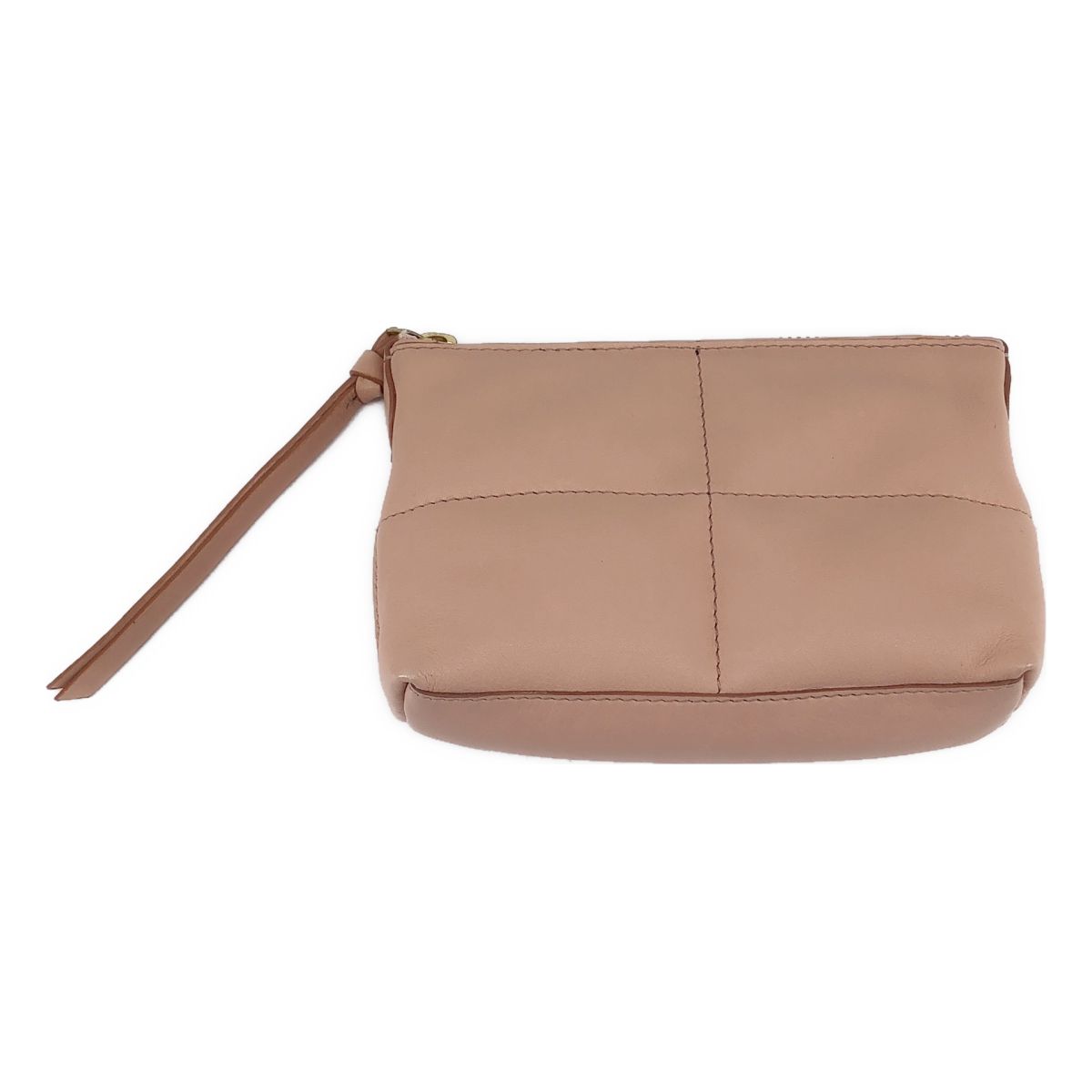 DRIES VAN NOTEN / ドリスヴァンノッテン | レザー ポーチ | ピンクベージュ | レディース 10,866円