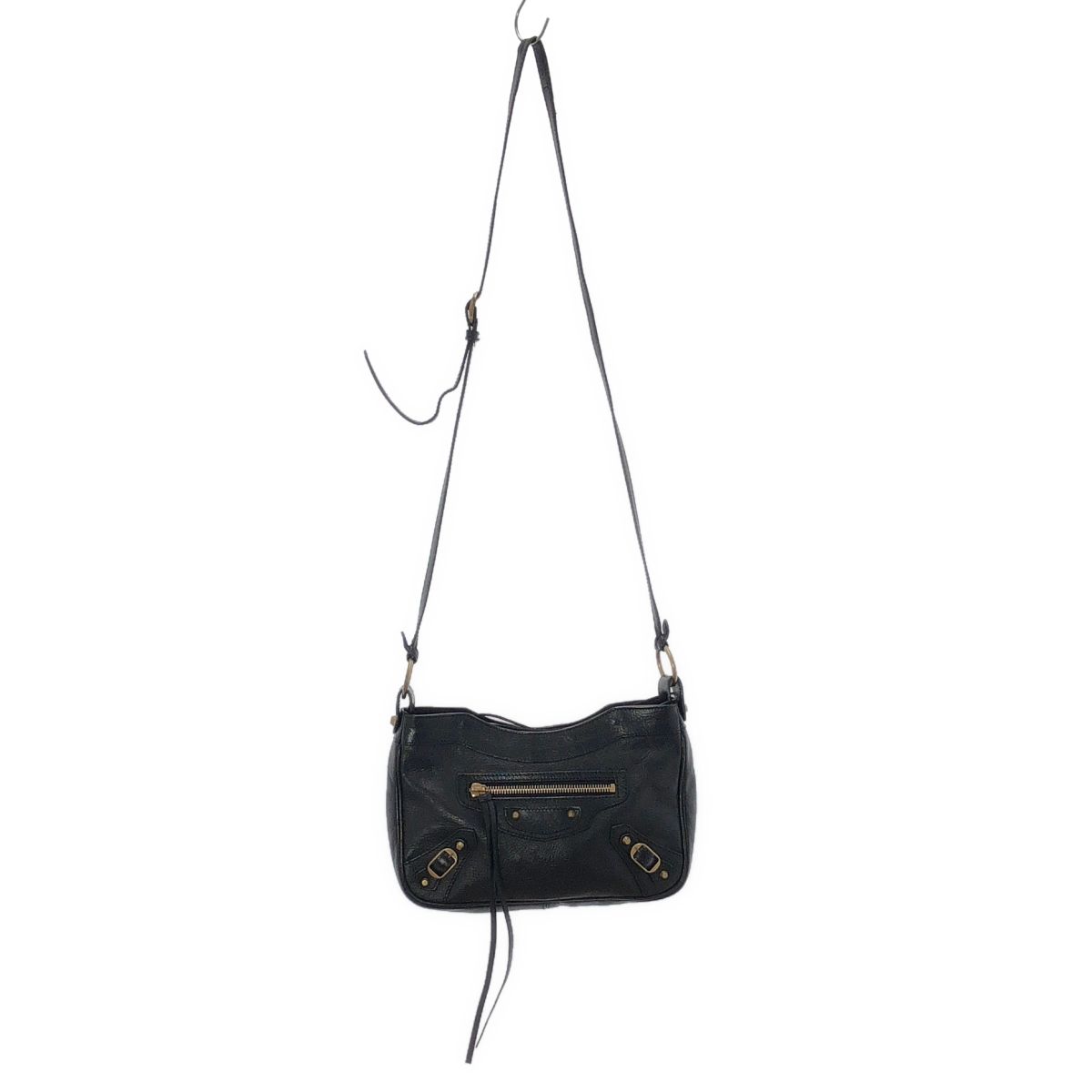 BALENCIAGA / バレンシアガ | ジャイアント ザ・ヒップ レザー スタッズ ミニショルダーバッグ / 242803 | ブラック | レディース