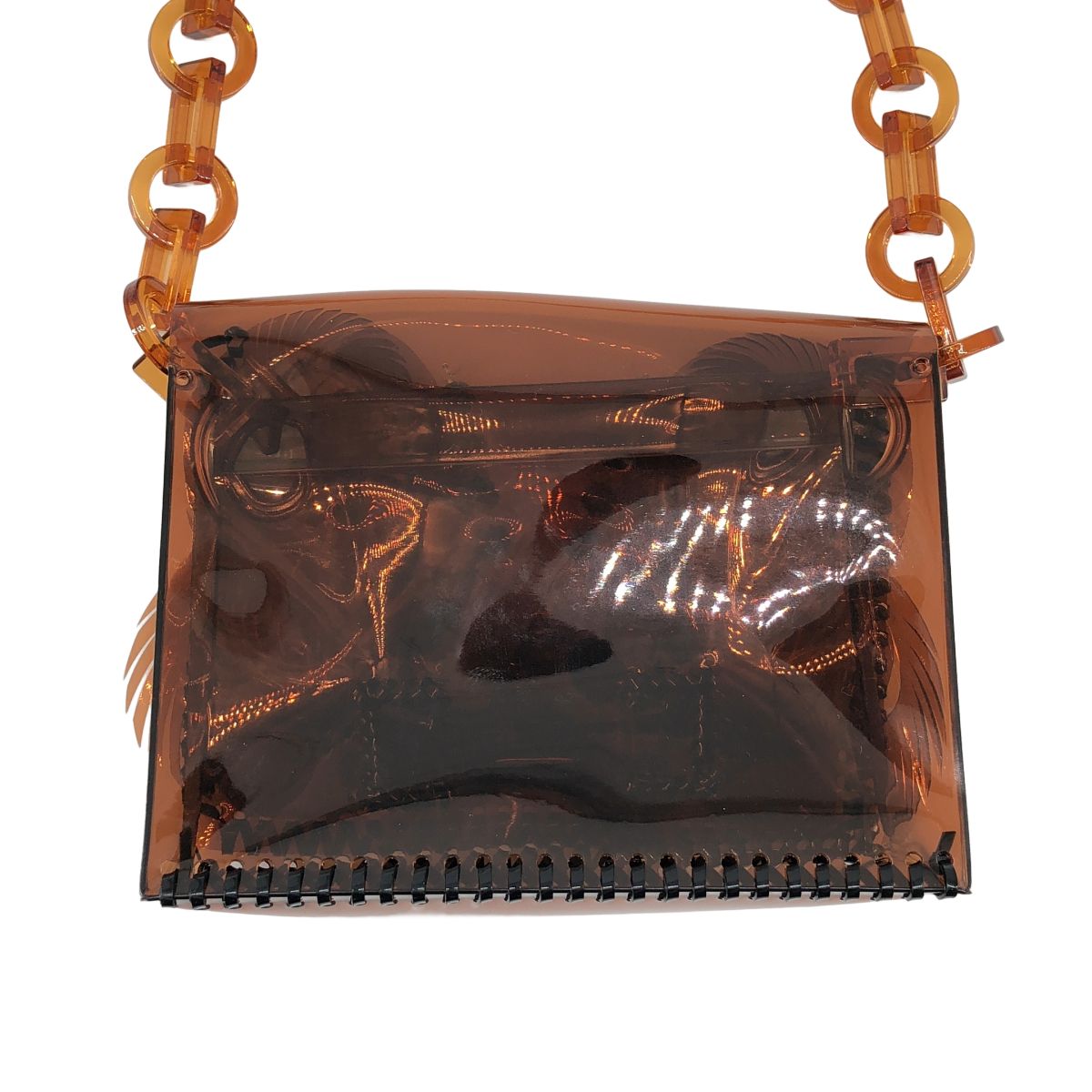 【美品】mame pvc bag / brown Mame Kurogouchi / マメクロゴウチ | Mini Chain Bag / PVC ミニ