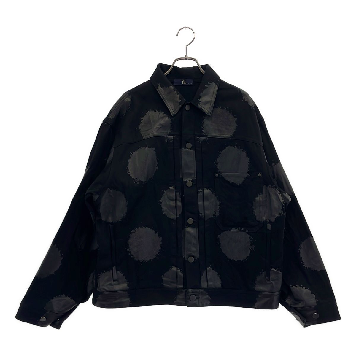 【美品】 Y's.... / ワイズビー | 2023SS | DOTS-PRINTED DENIM JACKET ドットプリント デニムジャケット | 4 | ブラック | メンズ