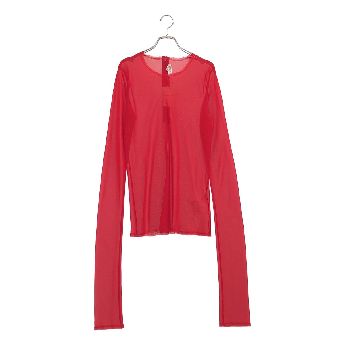 【美品】 COMME des GARCONS / コムデギャルソン | 2015SS | カットオフ シアー トップス | M | レッド | レディース