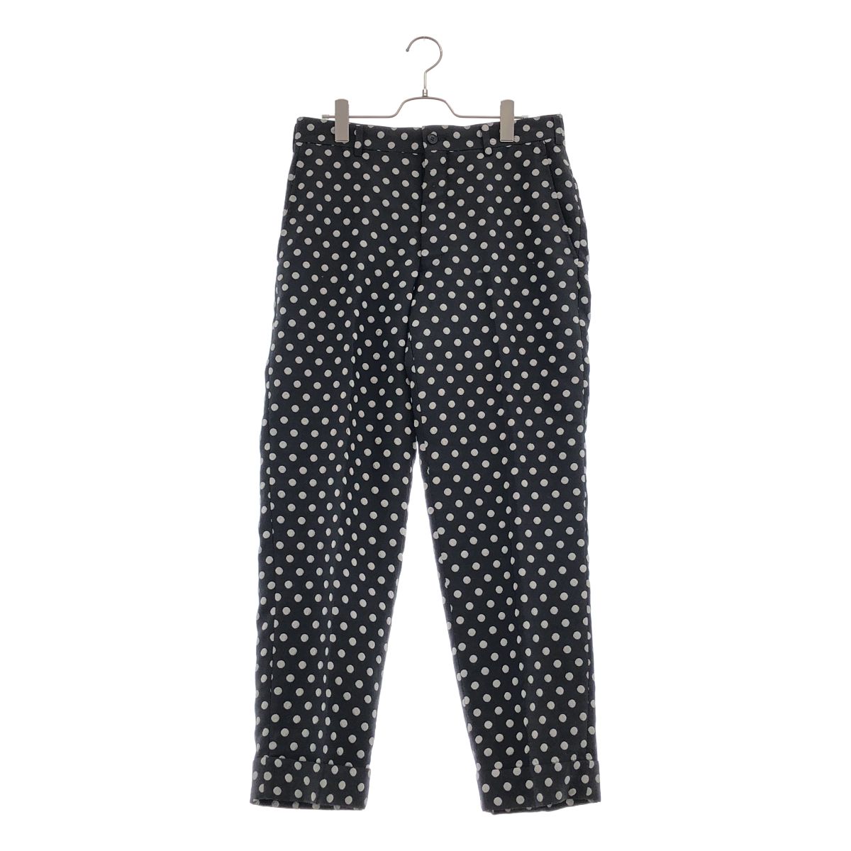 COMME des GARCONS HOMME PLUS / コムデギャルソンオムプリュス | 2012AW | ポリエステル縮絨 ドット ジャガード スラックス | S | ブラック | メンズ 12,405円
