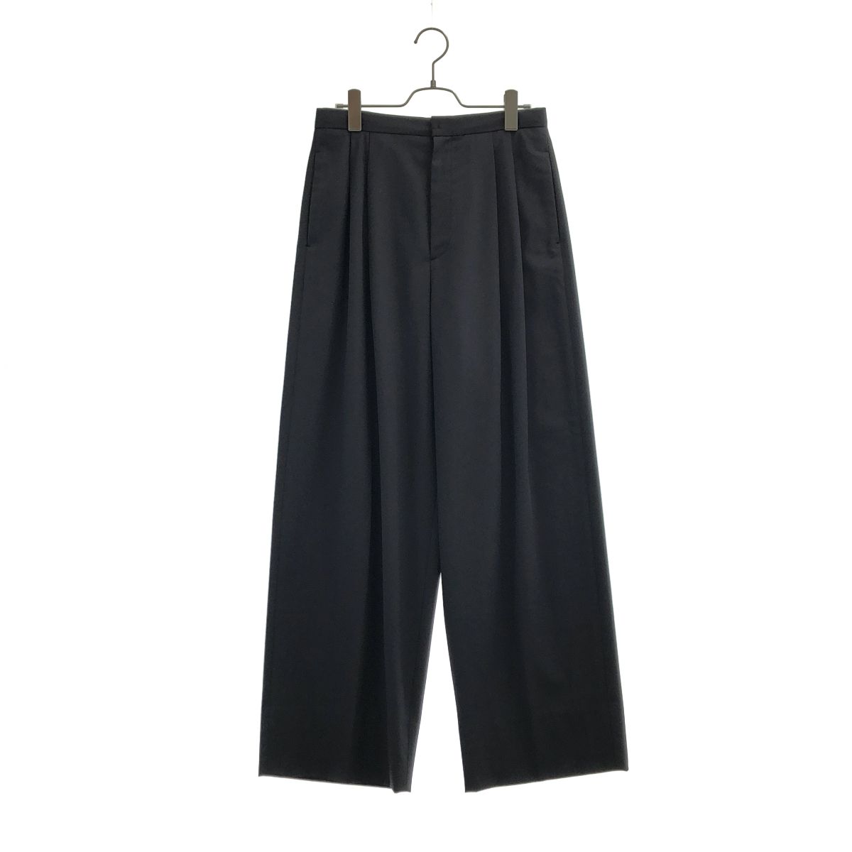 【美品】 ATON / エイトン | 2025SS | WOOL TROPICAL WIDE EASY PANTS / ウールトロピカル ワイドイージーパンツ | 02 | ダークグレー | レディース