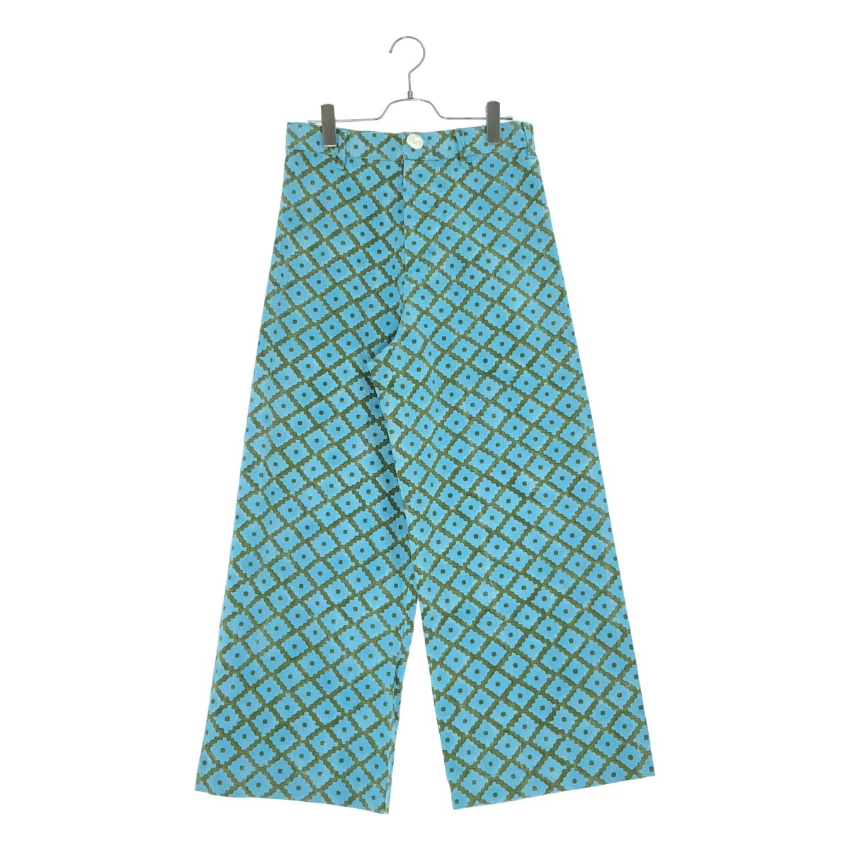 SZ Blockprints / エスゼットブロックプリント | disco pants プリント ワイド パンツ | M | ブルー | レディース