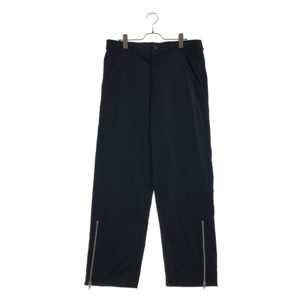 BLACK COMME des GARCONS / ブラックコムデギャルソン | 2016AW | 特殊加工 裾ジップ ワイド パンツ | XL | ブラック | メンズ